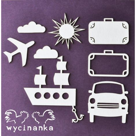 Tekturka Wycinanka Wielka Podróż - Zestaw, 8szt
